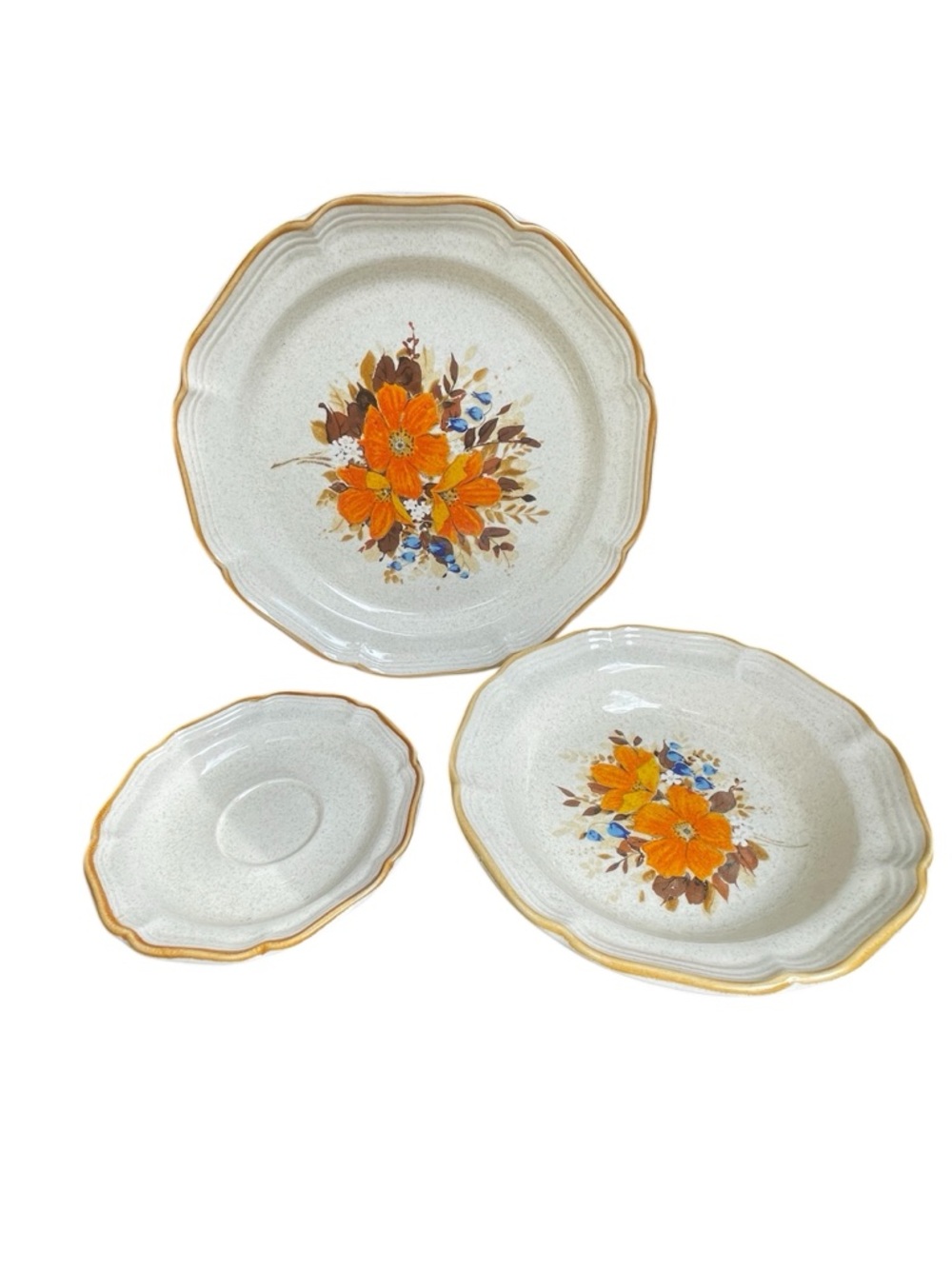 Vintage Mikasa Garden Club Flowerfest 3-Piece Dinerware Setting 🌼